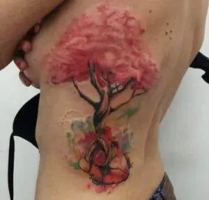 Tatuaje water color árbol