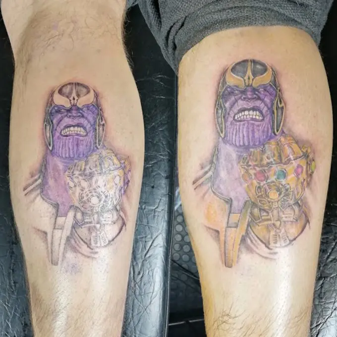 Marvel: Thanos tattoo, trabajo de Jimena Outon Martinez