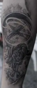 Tatuaje Marino: Brújula y ancla