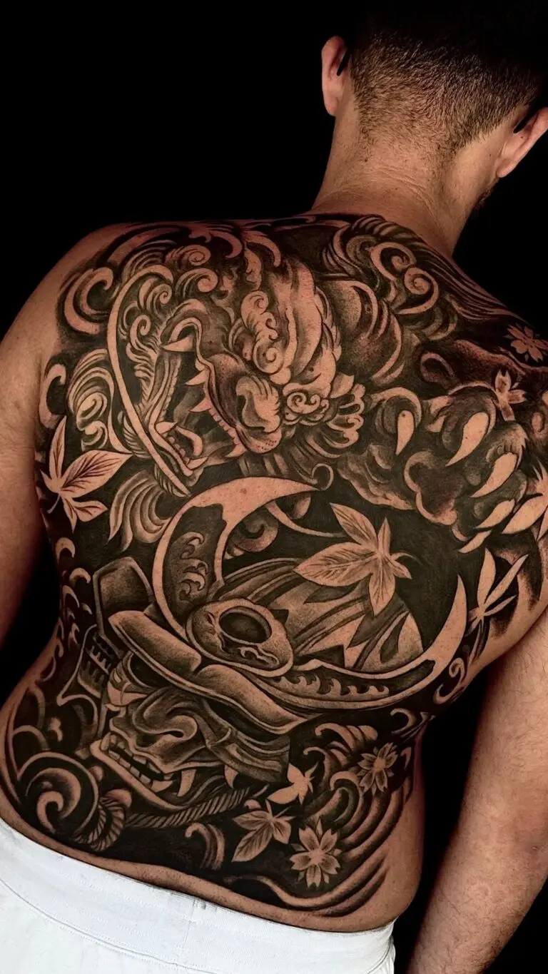 Espalda completa de estilo japonés, trabajo de Eva Suarez Fleitas